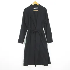 ユニクロ UNIQLO × LEMAIRE ウールカシミヤローブコート 毛 カシミヤ L ブラック kz13751