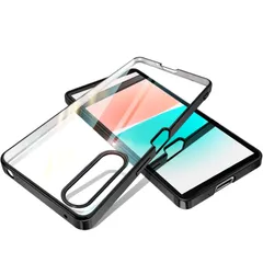 【新着商品】スリム 透明 米軍MIL規格取得 擦り傷防止 スマホケース カバー 耐衝撃 SOG07 SO-52C 軽量 クリア ケース TPU IV 10 （ブラック） Xperia