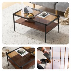  収納付きセンターテーブル ローテーブル センターテーブル ガラステーブル 二段収納 強化ガラス  おしゃれ リビング 一人暮らし ガラス天板　スチール脚　幅90㎝   