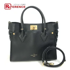 LOUIS VUITTON ルイヴィトン ハンドバッグ LVロゴ オンマイサイドMM M53826 レザー ブラック