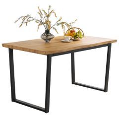 「数量限定セール」 【テーブル単品販売】ダイニングテーブル 食卓 4人用 2人用 幅140cm おしゃれ 組み立て非常に簡単 ソリッド ハイエンド ヴィンテージ風 モダン 客用 書斎用 シンプル 波の形   