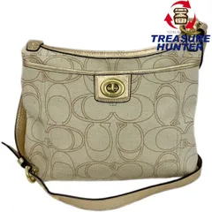 COACH シグネチャー ショルダーバッグ F19260 ベージュ×ゴールド コーチ 【102061148006】