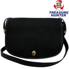 Dior ハニカム柄 ショルダーバッグ ブラック PVC×レザー ディオール 【102059279006】