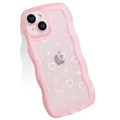 【新着商品】ケース クリア キラキラ かわいい Mini tpuソフトケース 薄型 13 傷防止背面 滑り止め iPhone 指紋防止 ストラップホール付き アイホン13ミニ 対応 カバー (クリア-ピンク スマホケース iPhone13 Mini)