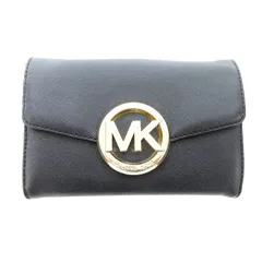マイケルコース MICHAEL KORS ウォレット ショルダーバッグ チェーン ロゴ 黒 ブラック /JS ■SH