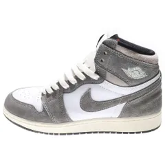 NIKE (ナイキ) AIR JORDAN 1 RETRO HIGH OG GS FD1437-051 エアジョーダン1 ガールズ ハイカットスニーカー US6.5Y/24.5cm グレー/ホワイト レディース