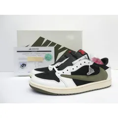 ナイキ NIKE × Travis Scott WMNS AIR JORDAN 1 LOW OG SP Medium Olive DZ4137-106 size:28.5cm スニーカー 靴 △WT4864