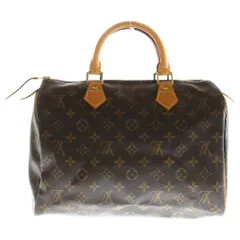 LOUIS VUITTON (ルイヴィトン) モノグラム スピーディ30 ハンドバッグ ミニボストンバッグ ブラウン レザー×PVC M41526 ゴールド金具