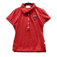 サイズ：S JUN&ROPE ジュン アンド ロペ  半袖ポロシャツ バックプリント  レッド系 [240101567119] ゴルフウェア レディース ストスト