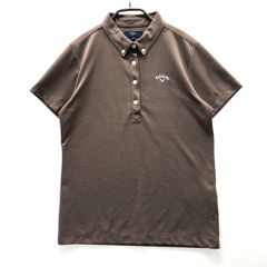 サイズ：LL CALLAWAY キャロウェイ  半袖ポロシャツ ボタンダウン  ブラウン系 [240101567236] ゴルフウェア レディース ストスト