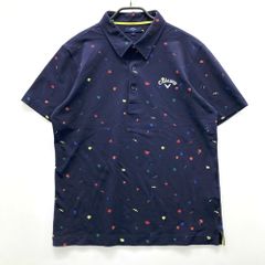 サイズ：LL CALLAWAY キャロウェイ  半袖ポロシャツ 総柄 ネイビー系 [240101567265] ゴルフウェア メンズ ストスト