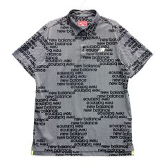 サイズ：7 NEW BALANCE GOLF ニューバランス 2024年モデル 半袖ポロシャツ ロゴ チェッカー柄 ブラック系 [240101567515] ゴルフウェア メンズ ストスト