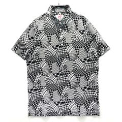 サイズ：6 MASTER BUNNY EDITION マスターバニーエディション  半袖ポロシャツ 総柄 ブラック系 [240101568207] ゴルフウェア メンズ ストスト