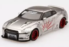 【中古】ミニカー 1/64 LB★WORKS Nissan GT-R R35 タイプ1 リアウイング バージョン2 右ハンドル(サテンシルバー) 「MINI GTシリーズ」 [MGT00049-R]のサムネイル