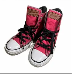 【中古スニーカー】コンバース✕ブリティッシュ・ミラレーン   オールスター  ハイカット   赤  23cm