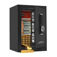 「数量限定セール」 金庫 家庭用 59.5L 指紋認証 防犯金庫 大型金庫  緊急電池ボックス付き アラーム機能付き 鍵付き 防盗 旅館 店舗 事務所 ホテル 業務用  日本語取扱説明書付  書類保管 a4ファイル  壁に固定可能　緊急キー2本   