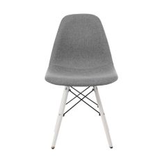  【グレー座面＆ホワイト脚】【ファブリック】イームズチェア リプロダクト ダイニングチェア ダイニングチェアー イームズチェア DSW eames イームズ チェアー DSW イームズ椅子 チェア イームズチェアー 木脚 椅子   