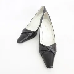 キタムラ Kitamura パンプス スクエアトゥ ブラック 黒 23