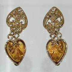 NINA RICCI　ニナ・リッチ　イヤリング　アクセサリー　ゴールド　飴色　おしゃれ　レディース　松山朝生田店