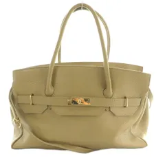 【中古】オウレンティ AULENTTI フラップ風レザー2wayトートバッグ ショルダー モカ /SS ■OS レディース オウレンティ AULENTTI フラップ風レザー2wayトートバッグ ショルダー