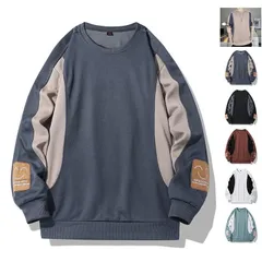 メンズ トレーナー スウェット トップス クルーネック 切り替え袖 ファッション 2025 秋服 秋 秋物