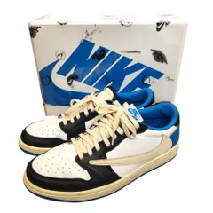 NIKE ナイキ ×Travis Scott× Fragment Air Jordan 1 Low OG SP スニーカー DM7866-140 US10.5 28.5cm Military Blue ブルー メンズ
