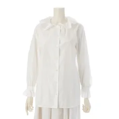 未使用✨OHGA オーガ　スタンドフリルシャツ　ブラウス　ホワイト　洗える 2025年最新】ohga ブラウスの人気アイテム - メルカリ