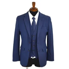 スーツセレクト 2つボタン シングル ジャケット + 4つボタンベスト Y5 / S ダークネイビー 袖口3つ釦 春秋対応 BLD1674 / 5TK043 【送料無料】【中古】【メンズビジネス】202511