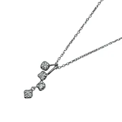 4Pダイヤネックレス ホワイトゴールド K10 ジュエリー