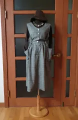 (新品)ウール98% スタイルナンダ 製作 オーバーオール ONE PIECE CHECK