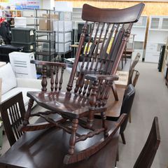 HIDA/飛騨産業 北海道民芸家具 HM663 ロッキングチェア 樺無垢材 美品