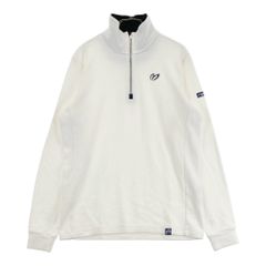 サイズ：4 MASTER BUNNY EDITION マスターバニーエディション  ハーフジップ長袖Tシャツ  ホワイト系 [240101582237] ゴルフウェア メンズ ストスト