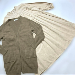 【試着のみ】ピンクハウス コーデュロイワンピース+カーディガンset/2024年