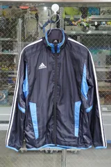 adidas（アディダス）CLIMAPROOF ナイロンジャケット / ネイビー×ブルー / Mサイズ