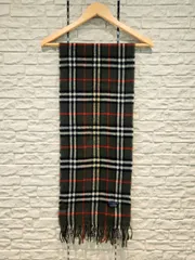 ㊶ BURBERRY LONDON ラムウールチェックマフラー バーバリー ノバチェック 英国製
