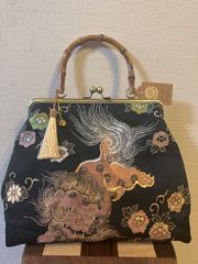 ハンドメイド帯リメイクがま口バッグ 琳派への誘い - メルカリ