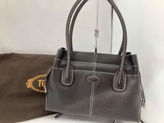 TOD’S トッズ　レザー　ダークブラウン ハンドバッグ TOD’S