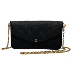 LOUIS VUITTON ルイヴィトン ポシェット フェリシー M64064 ノワール モノグラム アンプラント レザー 2WAYバッグ レディース 【中古】 12512K25