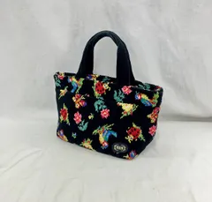 FEILER フェイラー Heidi ハイジ 舟型 トートバッグ  ハンドバッグ ブラック 黒 マルチカラー 総柄 シュニール織