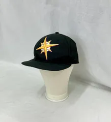 NEW ERA ニューエラ 59FIFTY 7 1/2 シアトル マリナーズ キャップ 帽子 ブラック 黒 ロゴ 刺繍 59.6cm