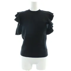 スナイデル SNIDEL 22SS フリルニットプルオーバー F 黒 ブラック SWNT221104 /AP