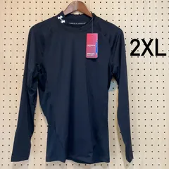 メンズヒートギアコンプレッション長袖モックシャツ 2XL（1369606）