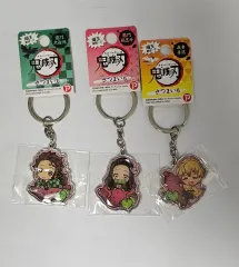 (まとめ) 鬼滅の刃 3種 メタル キーホルダー