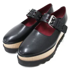 【美品】STELLA McCARTNEY ステラ マッカートニー ブラック 黒 サイズ:36(23.0cm) | 24秋冬 エリス スタースタッズ メリー ジェーン / シューズ | ストラップ ウェッジヒール | イタリア製【レディース】【中古】のサムネイル