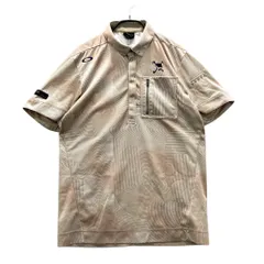 サイズ：L OAKLEY オークリー  半袖ポロシャツ スカル 総柄 ベージュ系 [240101559547] ゴルフウェア メンズ ストスト