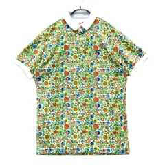 サイズ：5 MASTER BUNNY EDITION マスターバニーエディション  半袖ポロシャツ 花柄 ホワイト系 [240101560211] ゴルフウェア メンズ ストスト