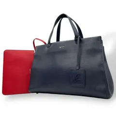 アニエスベー ハンドバッグ ソフィ 紺 A4収納 レザー t3 ネイビー 本革 ポーチ付属 自立可 ロゴチャーム ゴールド金具 トートバッグ agnes b.