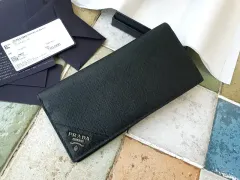 PRADA プラダ ユニセックス サフィアーノ 長財布 (2MV001) ブラック