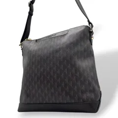 美品 パトリックコックス ショルダーバッグ 茶 総柄 斜め掛け可 レザー u14 本革 ゴールド金具 ロゴ ブラウン PATRICK COX