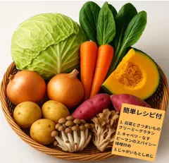 【野菜日和】秋、冬の彩り野菜10種セット 80サイズ（常温）簡単レシピ付/旬の国産野菜 詰め合わせ／ギフト/返金保証